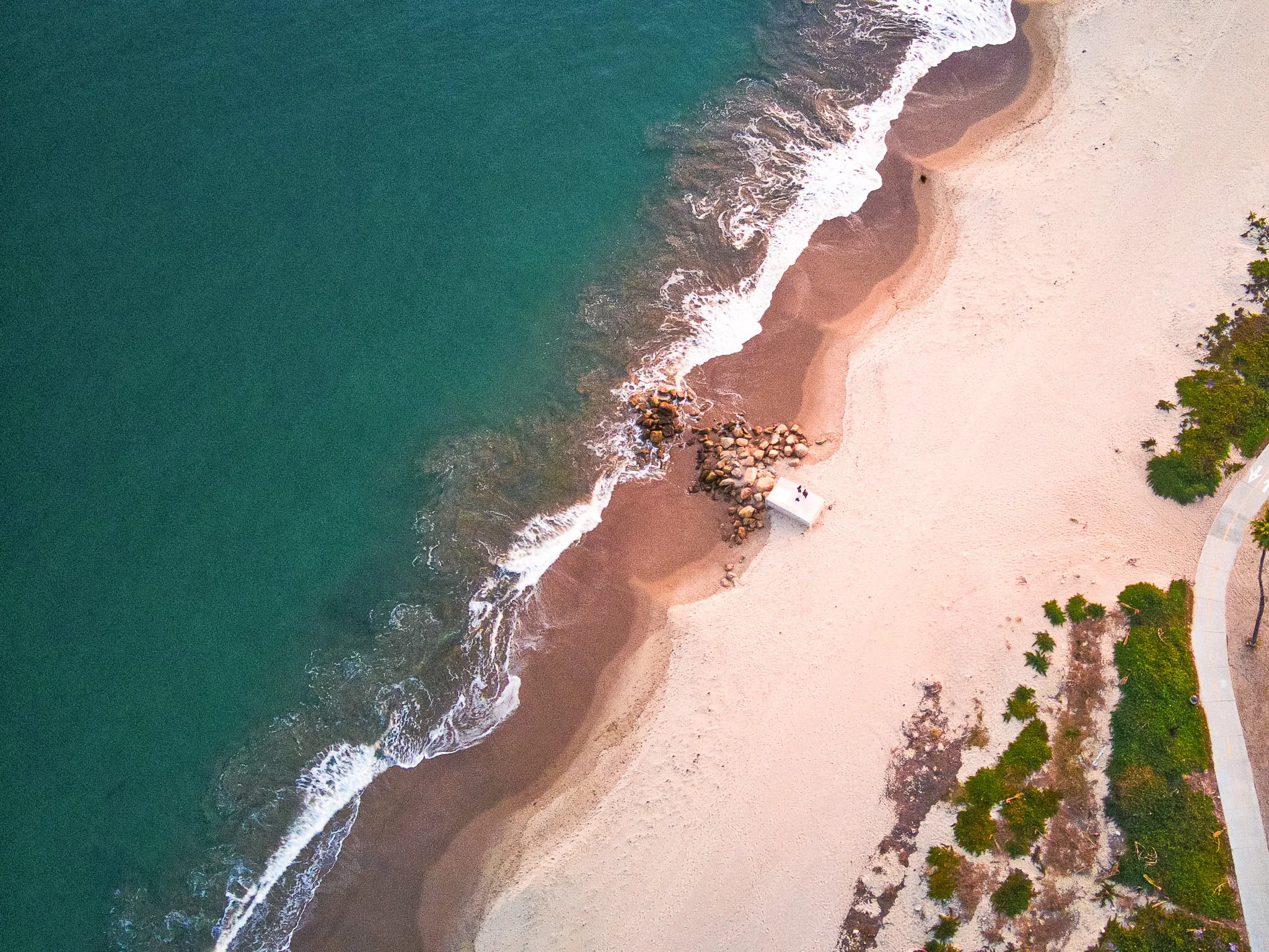 Top-down aerial of the Santa Barbara shoreline